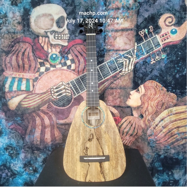 Tiny Tenor Spalted Mango Ukulele - Click Image to Close